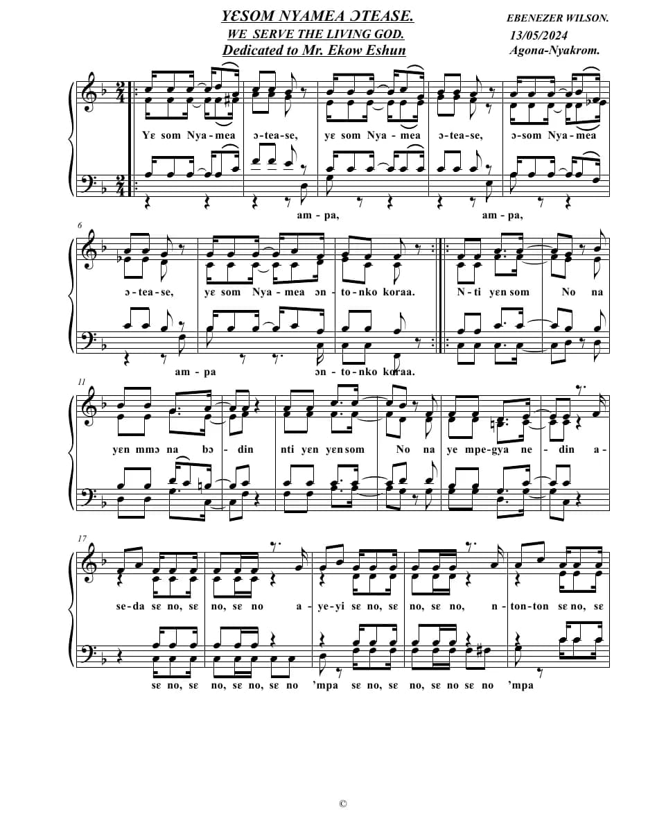 Yesom Nyamea Otease — first page