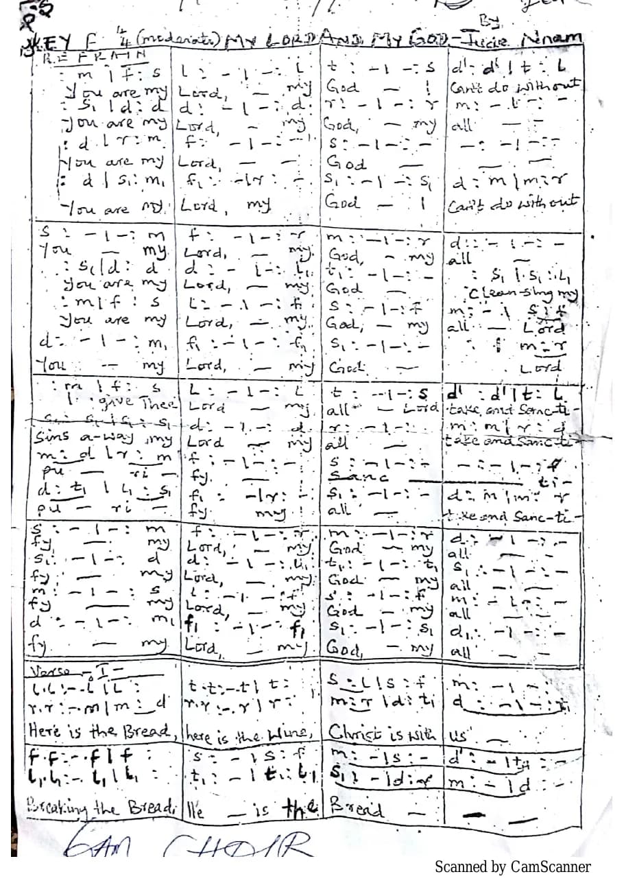 You Are My Lord My God — first page