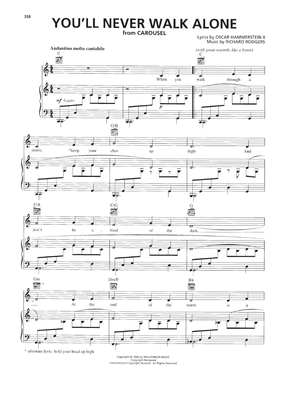 You'll Never Walk Alone — first page