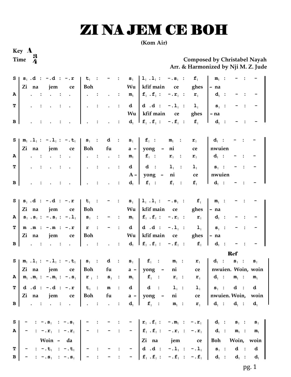Zi Na Jem Ce Boh — first page